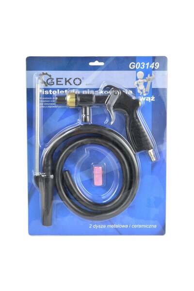 GEKO PISTOL PNEUMATIC PENTRU SABLARE CU 2 DUZE (METALICA SI CERAMICA) SI FURT...