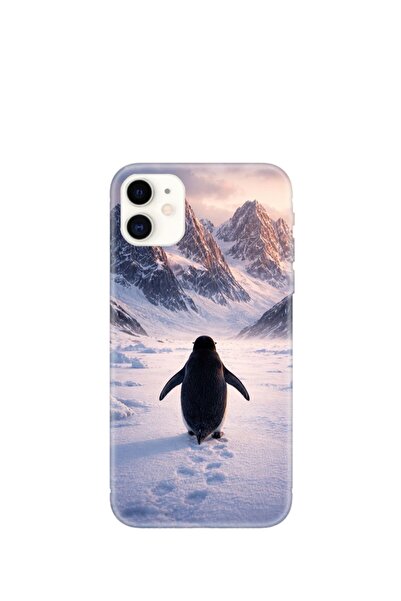 Poyem Aksesuar iPhone 11 Camera Protected Penguin Pattern Case