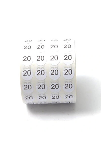 BİGÜMEX 20No Adhesive Sticker Label Size Tag (5000 Pcs)