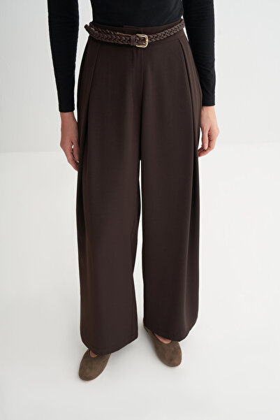 VESNA Pileli Dökümlü Dokulu Pantolon