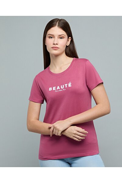 R&B Printed T-Shirt with Crew Neck and Short Sleeves