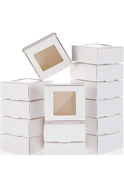 Choice8 50PCS 6.5x6.5x3cm WHITE 15/30/50pcs Kraft Paper Box,Square Small Gift...
