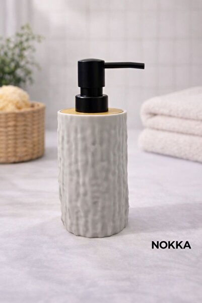 NOKKA موزع صابون سائل مزخرف، موزع صابون يوتو أكريليك، 7x12 سم