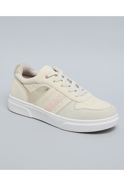 R&B Girls Sand Glittered Lace Up Sneakers