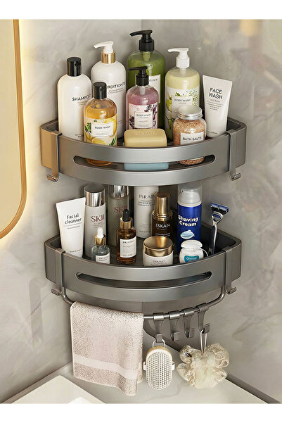 Generic 2PCS Bathroom storage rack - no-drill towel holder - toilet room bath...