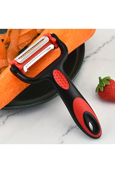 Single 3-in-1 Multifunctional Stainless Steel Blade Peeler - Vegetable Fruit ...