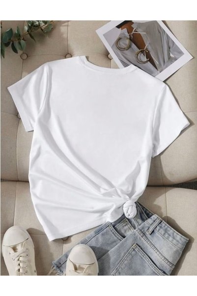 AN Trend Moda Printed Basic T-Shirt