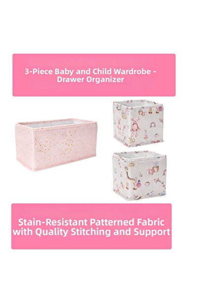 DaisyHome Organizator sertar camera bebelusului si copiilor 3 bucati