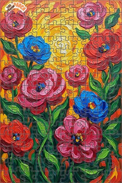 Teona Ahşap ألوان نابضة بالحياة، لوحة زيتية لحديقة الزهور، لغز خشبي مؤطر ذو ط...