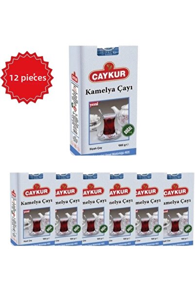 Çaykur Camellia Tea 1 kg X 12 Pieces - Traditional Intensely Aromatic Black T...