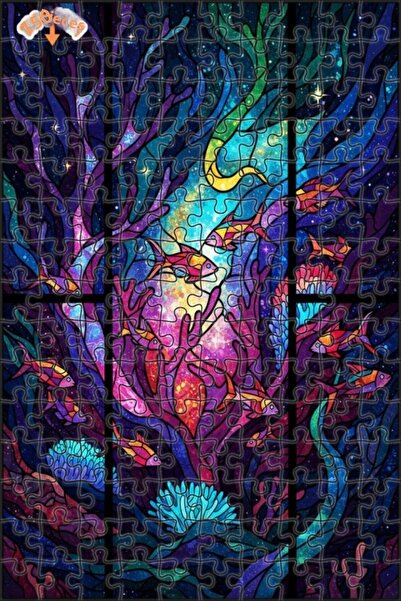 Teona Ahşap لغز خشبي بإطار مزدوج الطبقات من جالاكسي ميركانز 150 قطعة 20×30