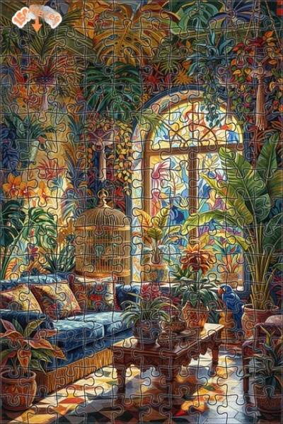 Teona Ahşap لغز خشبي مؤطر من طبقتين بتصميم الحياة البرية الاستوائية، 150 قطعة...