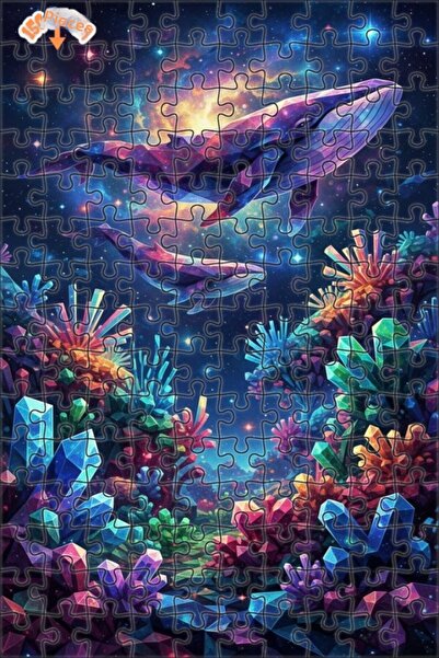 Teona Ahşap لغز خشبي ذو طبقتين من جالاكتيك بالينا كريستال لاند، 150 قطعة، مقا...