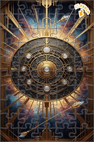 Teona Ahşap لغز خشبي مؤطر من جولدن نيبولا آرت ستريم ذو طبقتين 50 قطعة 15x25