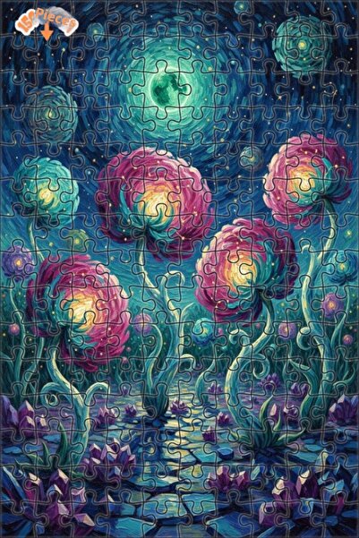 Teona Ahşap Mysterious Garden Double Layer Framed Wooden Puzzle 150 Pieces 20X30