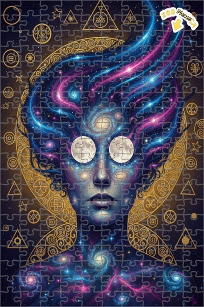 Teona Ahşap لغز خشبي بإطار مزدوج الطبقات من كوزميك روح 200 قطعة 25x35