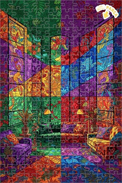 Teona Ahşap لغز خشبي مؤطر من طبقتين من تروبيكال إكزوتيك فاها، 200 قطعة، 25x35