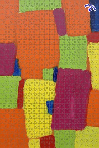 Teona Ahşap ألوان نابضة بالحياة، لوحة فنية تجريدية زيتية، ألغاز خشبية مؤطرة ب...