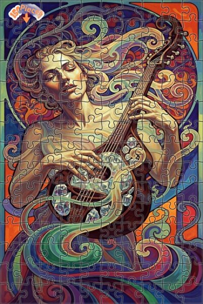 Teona Ahşap ألوان الألوان الموسيقية، لوحة ألغاز خشبية مؤطرة بمظهر الطلاء الزي...