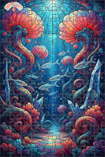 Teona Ahşap لوحة فنية ملونة من كريستال البحر، مظهر زيتوني، إطار خشبي مزدوج ال...