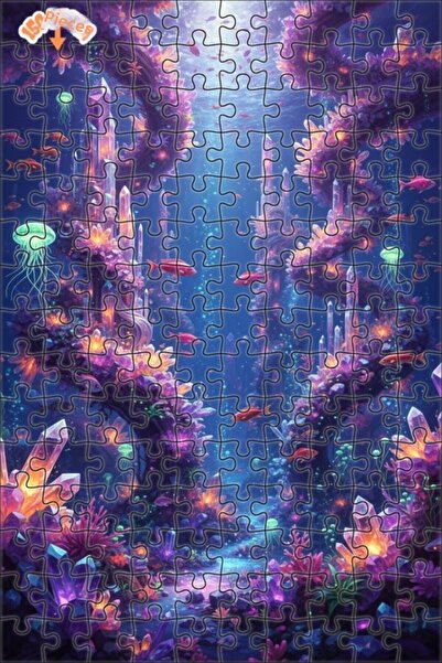 Teona Ahşap لغز خشبي مؤطر بطبقتين من غابة الكريستال الغامضة 150 قطعة 20x30