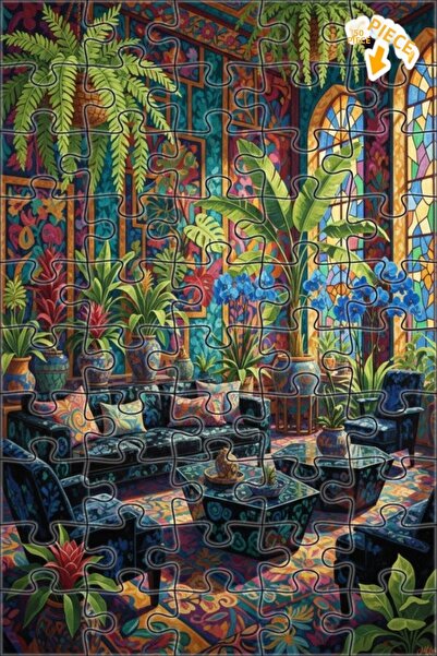 Teona Ahşap لغز خشبي بمظهر لوحة زيتية من تروبيك فاها، لغز خشبي بإطار مزدوج ال...