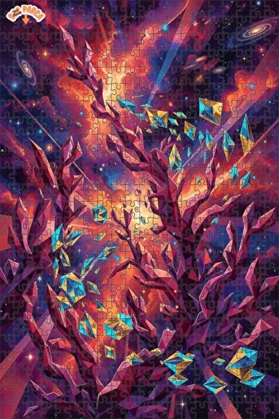 Teona Ahşap ألغاز خشبية مؤطرة بطبقتين على شكل أمواج كريستالية فلكية بمظهر زيت...