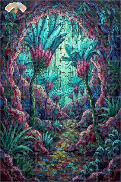 Teona Ahşap لغز خشبي بتصميم رسم زيتي لنسيم الغابة السحرية 150 قطعة 20x30
