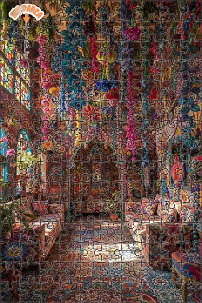 Teona Ahşap لغز خشبي مؤطر بطبقتين بمظهر لوحة زيتية لغرفة الحديقة السحرية 150 ...