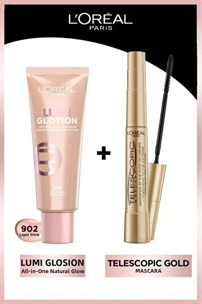 L'Oreal Paris Telescopic Mascara & Glotion All-In-One Natural Shine 902 Makeu...