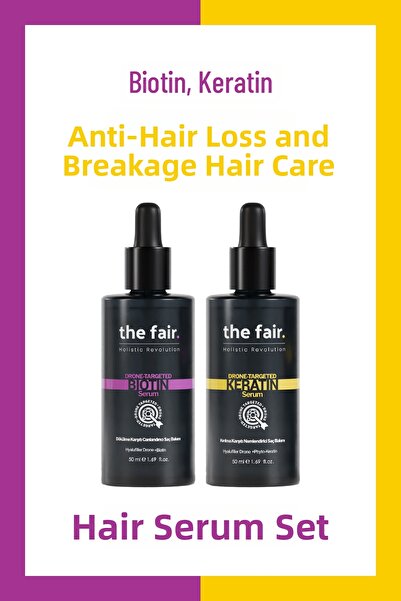 the fair. مجموعة العناية بالشعر النباتية - مضادة للتساقط والكسر، 100 مل