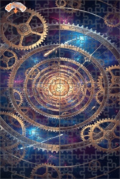 Teona Ahşap لعبة ألغاز خشبية على شكل عجلات المجرة على طراز ستيمبانك، ذات طبقت...