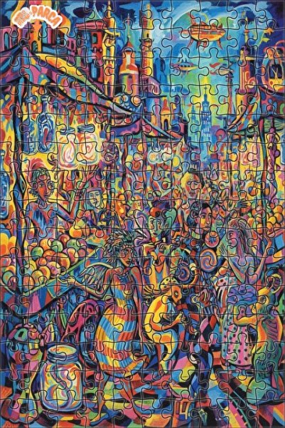 Teona Ahşap The City of Colors Double-Layered Framed Wooden Puzzle 150 Pieces...