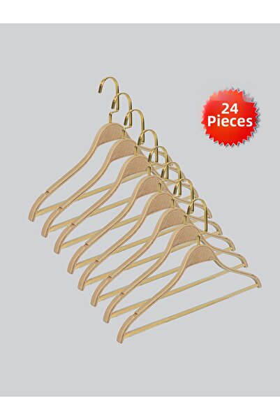 NYN Wooden Clothes Hanger with Nickel Hooks Barli, Suitable for Blouses, Shir...