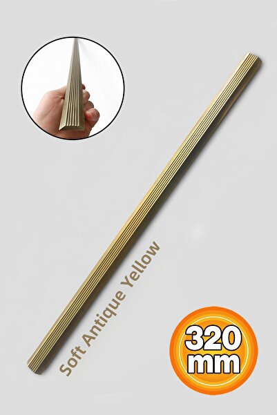 Badem10 Mâner de dulap cu sertar placat cu metal, 320 mm, galben antic, moale...