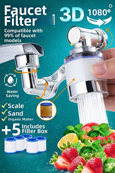 SUVİA رأس صنبور مزود بفلتر لتنقية المياه ومنع تكون الترسبات الكلسية |   1080 ...