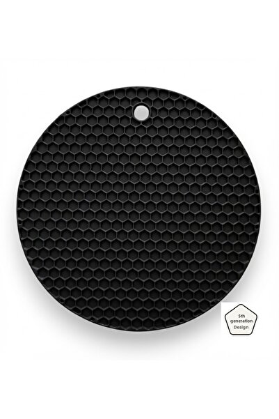 5Gen Tasarım Black Silicone Trivet & Griddle Plate, Honeycomb Pattern, Teapot...
