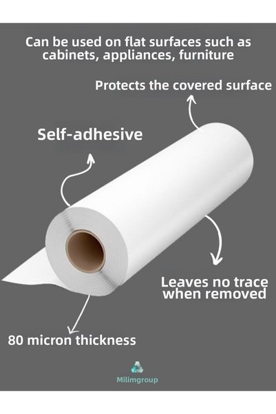 Empressco Glossy White Foil Adhesive - Size Options Cabinet Covering Foil