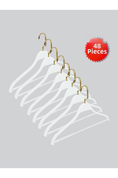 NYN Wooden Clothes Hanger with Nickel Hooks Barli Blouse, Shirt and Trouser M...