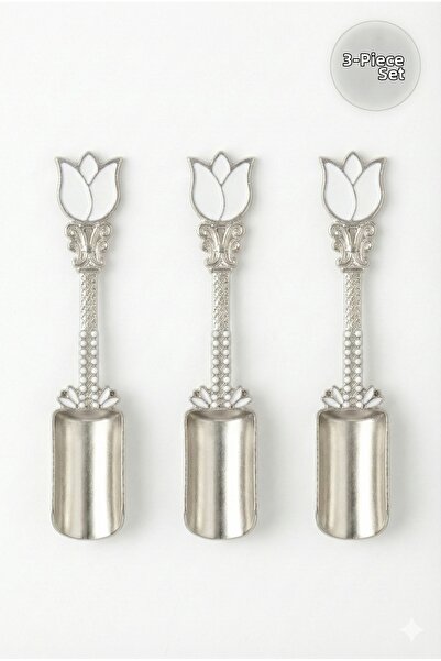 EMBazaar Multi-Purpose Silver White Spice and Coffee Measuring Spoon with Tul...