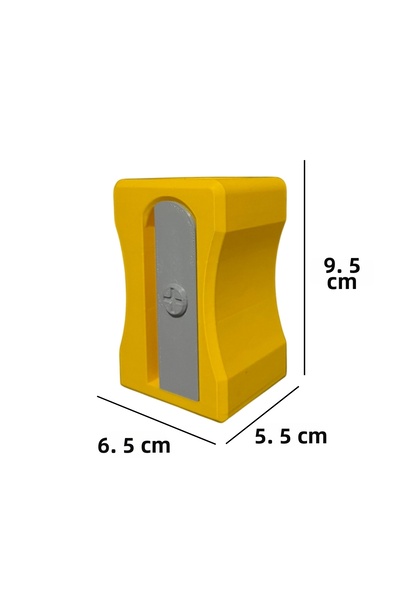 MCY DEKOR Decorative Desktop Pen Holder with Pencil Sharpener Design - (Yellow)