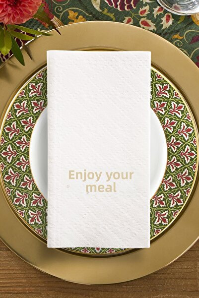 Story مناديل ورقية منسوجة من القماش الأبيض مقاس 20x40 سم بنمط أوراق الذهب، عب...