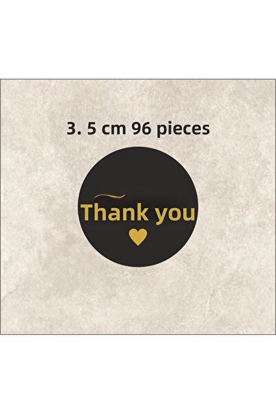Sinek Kupası Tasarım Sticker Special for Packaging, 96 Pcs Thank You Label