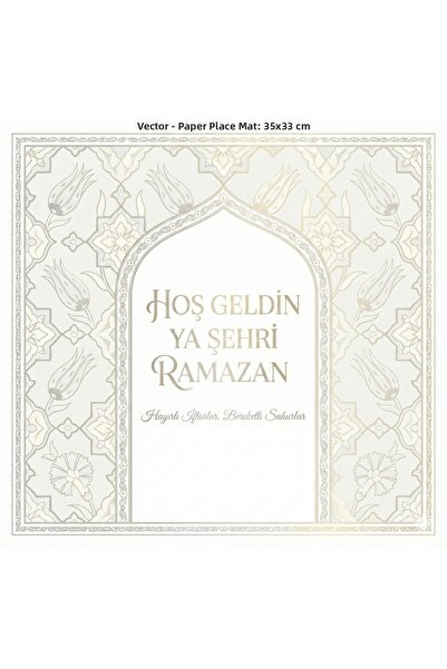 rprint Ramadan Themed American Service Set of 10 - Stylish Iftar Table Presen...