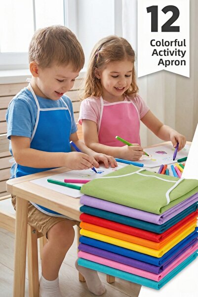 Morlay Șorțuri colorate pentru pictură pentru copii de 2-8 ani - impermeabile...