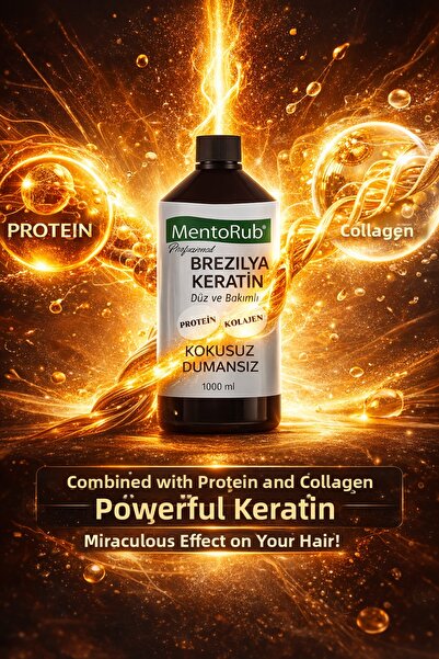MentoRub بروتين وكولاجين كيراتين برازيلي - علاج احترافي لفرد الشعر