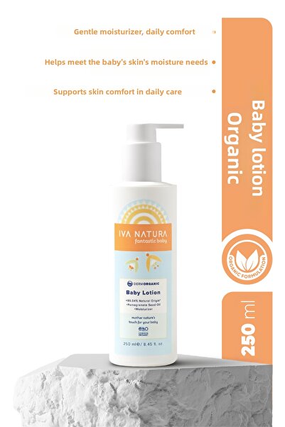 Iva Natura لوشن عضوي معتمد بنسبة 98% مغذي طبيعي للأطفال بخلاصة الشيا والرمان ...