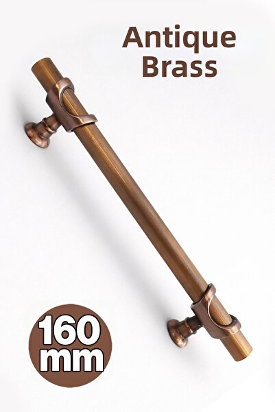 Badem10 Arsin Düz Soft Shiny Antique Copper Drawer Cabinet Handle 160 mm Mode...