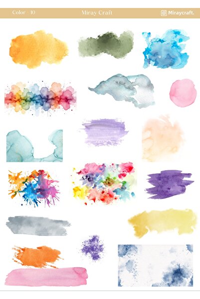 MirayDesign 1 Foaie de autocolante tematice colorate – Jurnal și Planificator...