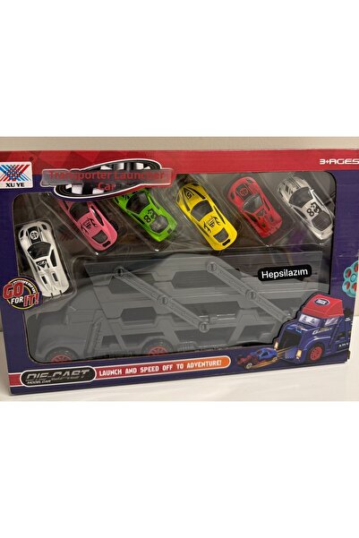 Hepsilazım Toy Carrier Truck and Launcher Car Set – 6 Pieces